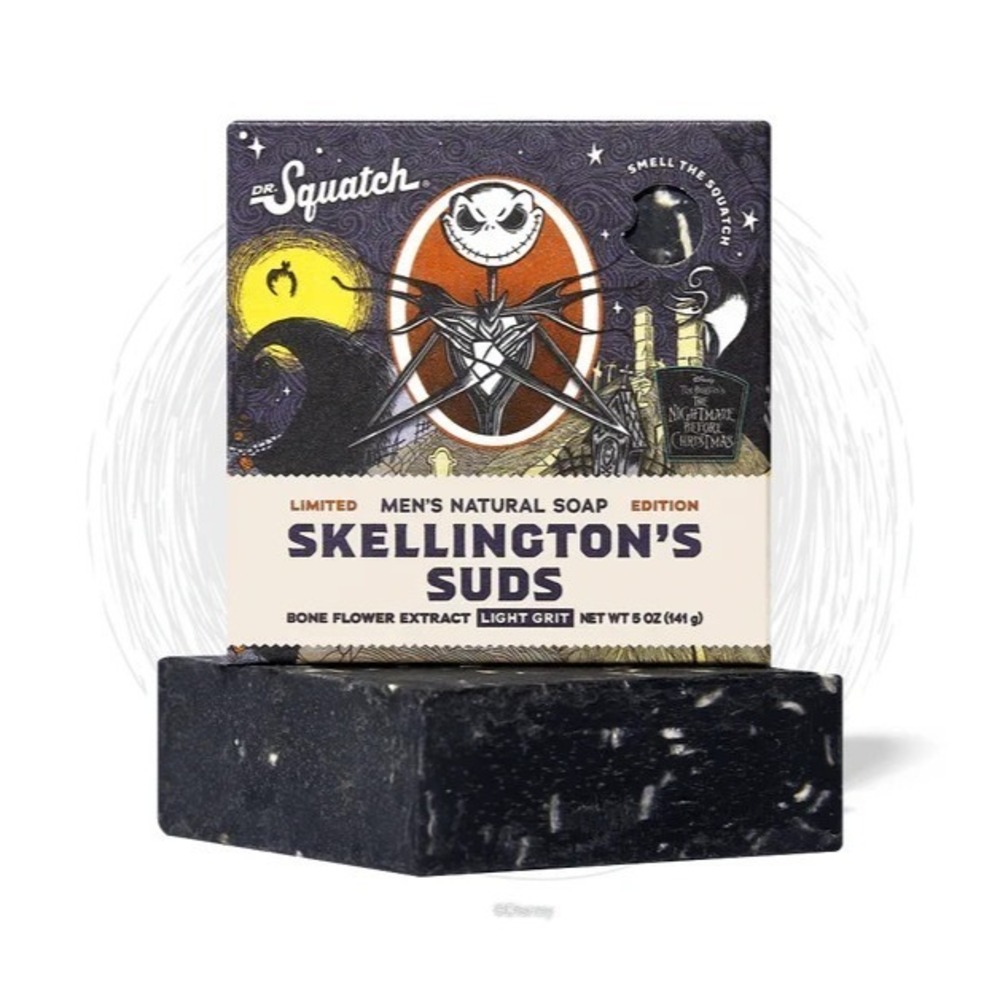 Dr. Squatch Ltd Ed. Bar Soap Skellington's Suds Light Grit 5oz